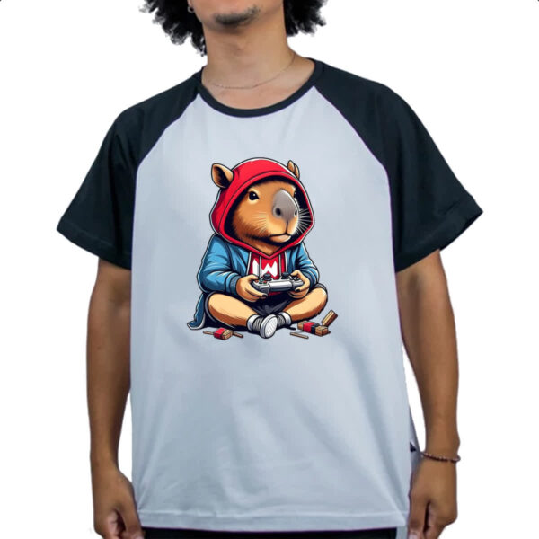 Camiseta Raglan Capivara gamer - Imagem 4