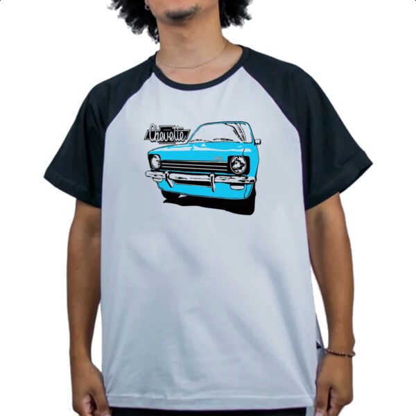 Camiseta Raglan Chevette Azul primeira geracao - Imagem 4