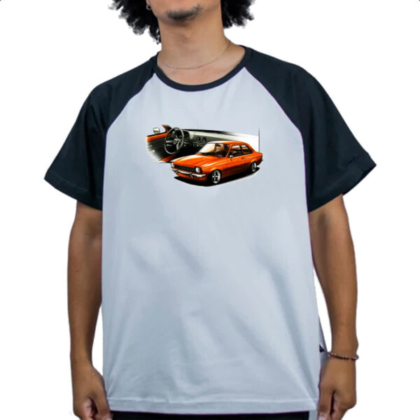 Camiseta Raglan Chevette primeira geracao Vermelho - Imagem 4