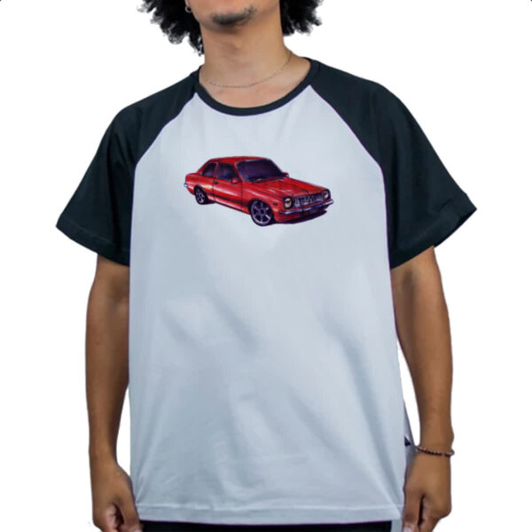 Camiseta Raglan Chevette vermelho segunda geracao a lapis - Imagem 4