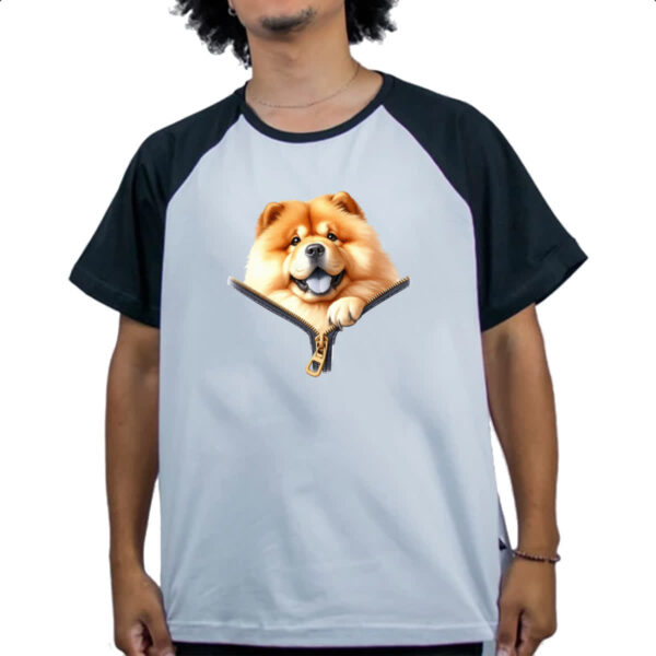 Camiseta Raglan Chow Chow no Ziper - Imagem 4