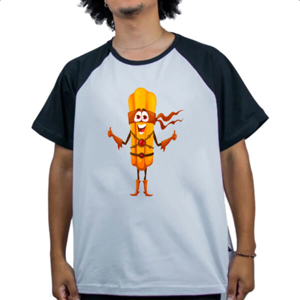 Camiseta Raglan Churros Super Heroi - Imagem 4