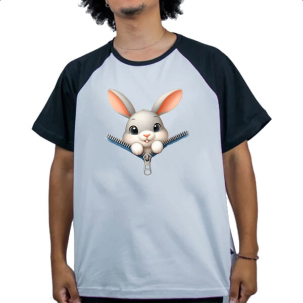 Camiseta Raglan Coelho no ziper - Imagem 4