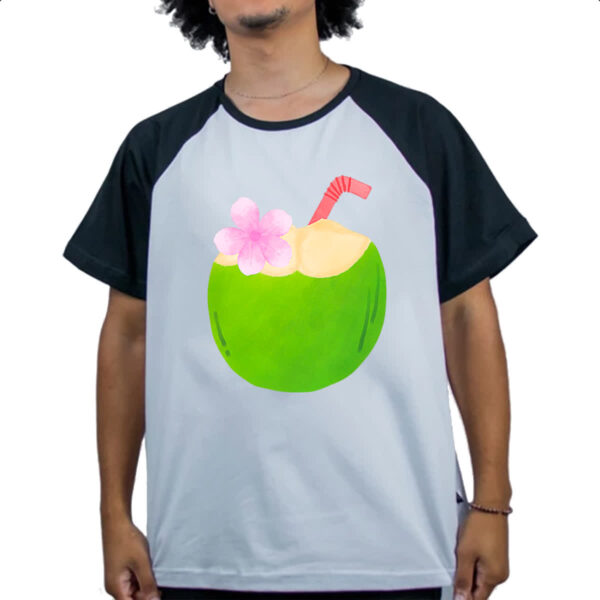 Camiseta Raglan Agua de coco ferias - Imagem 4