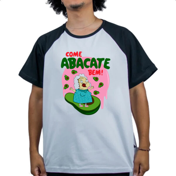 Camiseta Raglan Come abacate bem - Imagem 4