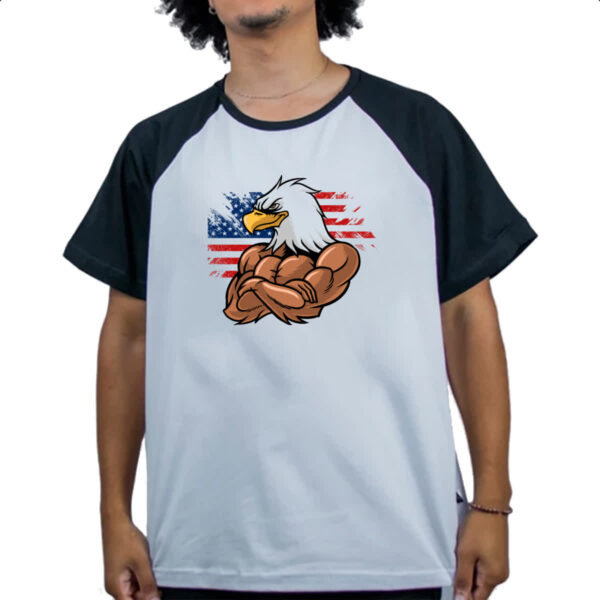 Camiseta Raglan Aguia Americana maromba - Imagem 4