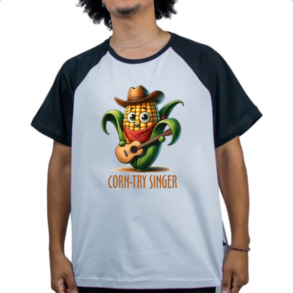 Camiseta Raglan Corn-try singer - Imagem 4