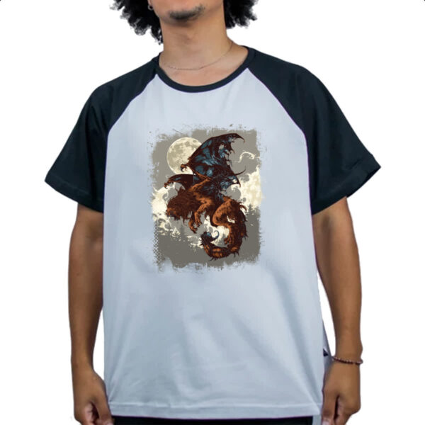 Camiseta Raglan Criatura Mitologica Manticora 02 - Imagem 4