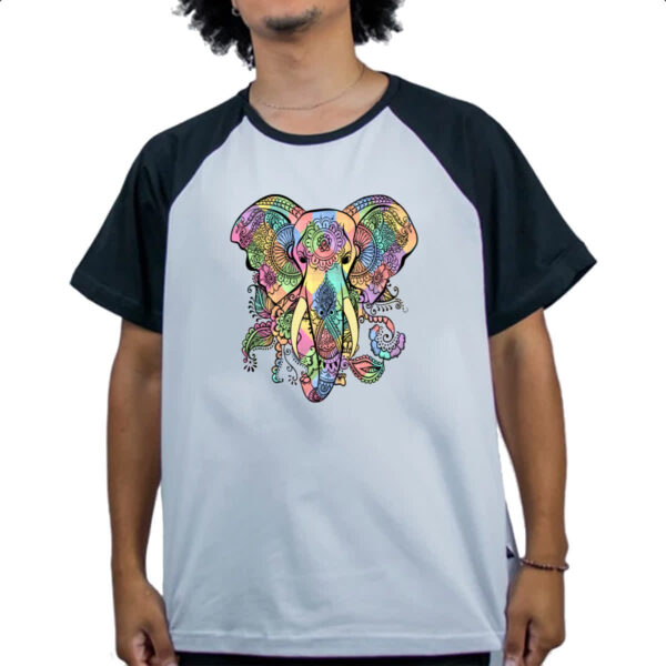 Camiseta Raglan Ahyuasca elefante hindu - Imagem 4