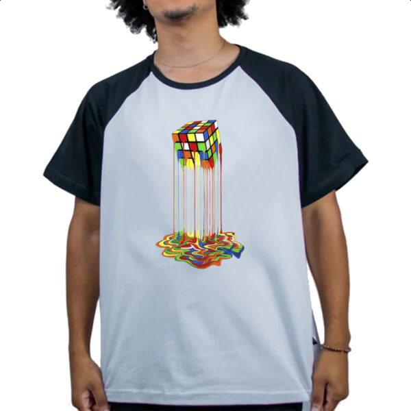 Camiseta Raglan Cubo magico derretendo - Imagem 4