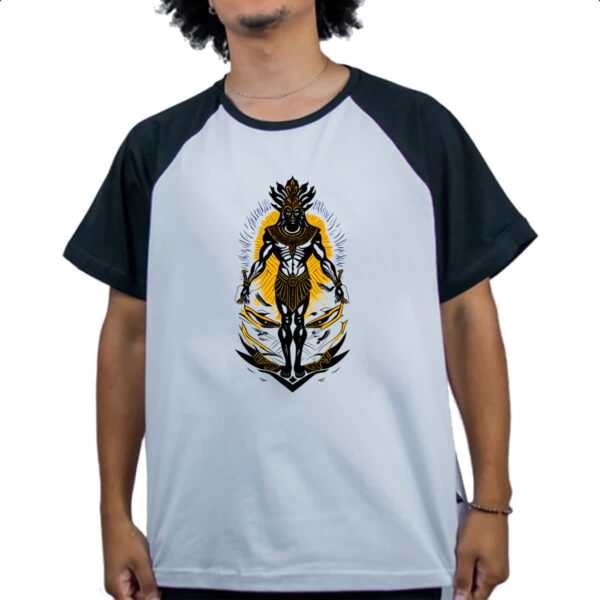 Camiseta Raglan Deus Mitologia Asteca - Imagem 4