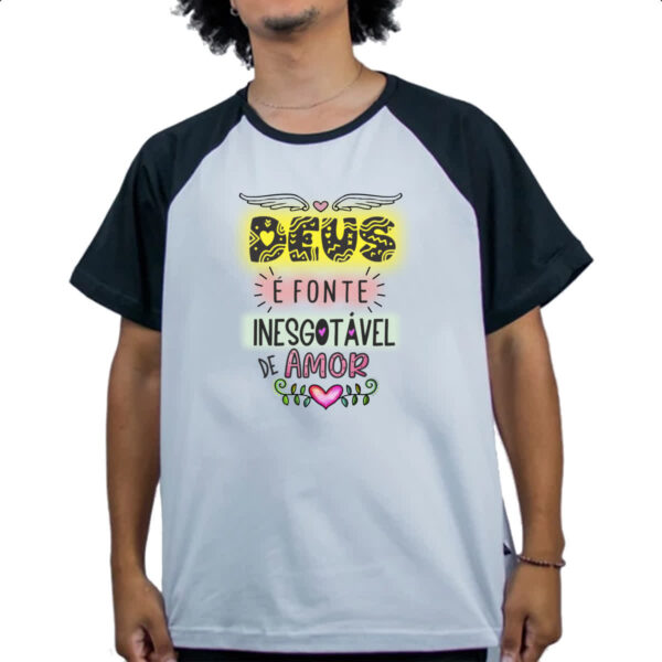 Camiseta Raglan Deus fonte de amor - Imagem 4