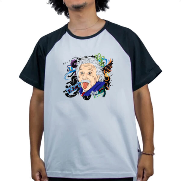 Camiseta Raglan Albert Einstein - E=MC2 - Imagem 4