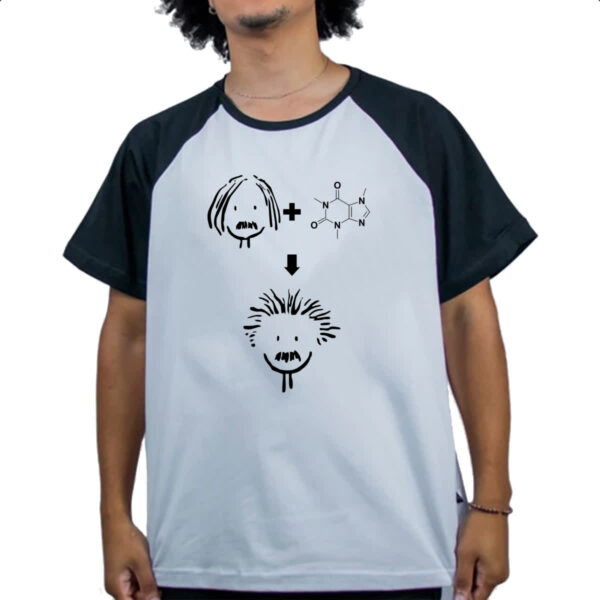 Camiseta Raglan Albert Einstein Cafeina - Imagem 4