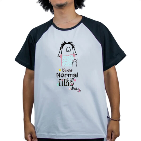 Camiseta Raglan Dias das mae Flork normal a um filho atras - Imagem 4