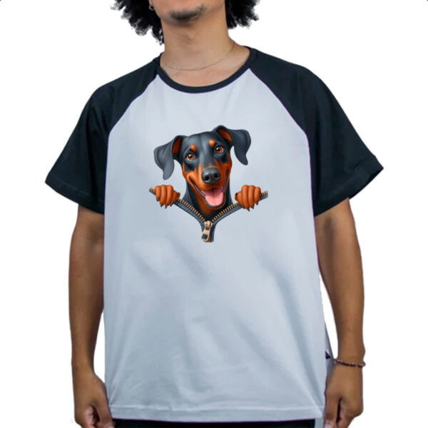Camiseta Raglan Dobermann no Ziper - Imagem 4