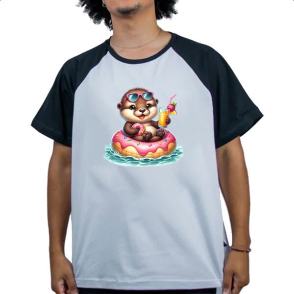 Camiseta Raglan Doninha na boia - Imagem 4