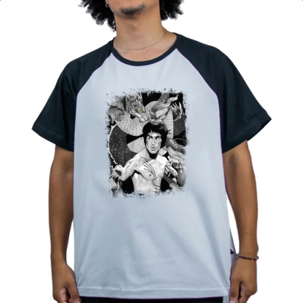 Camiseta Raglan Dragao Bruce Lee - Imagem 4