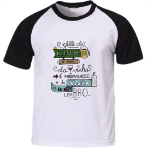 Camiseta Raglan Efeitos de bebidas