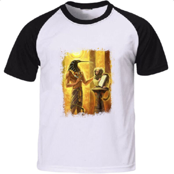 Camiseta Raglan Egito Maat e escriba