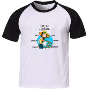 Camiseta Raglan Ela e de Aquario