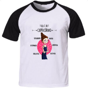Camiseta Raglan Ela e de Capricornio