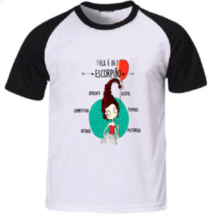 Camiseta Raglan Ela e de Escorpiao