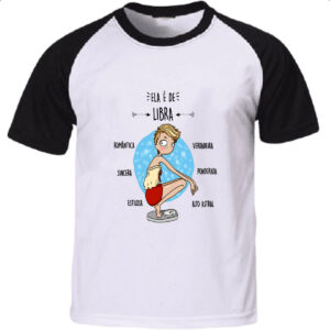 Camiseta Raglan Ela e de Libra