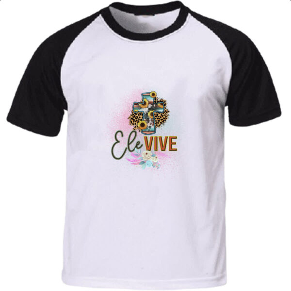 Camiseta Raglan Ele vive