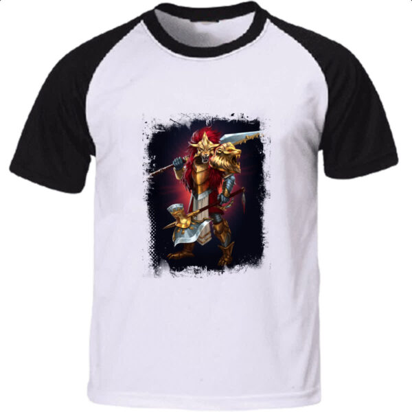 Camiseta Raglan Empires and Puzzles Heroi Aruna Traje