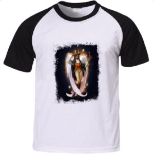 Camiseta Raglan Empires and Puzzles Heroi Diretora Zuri