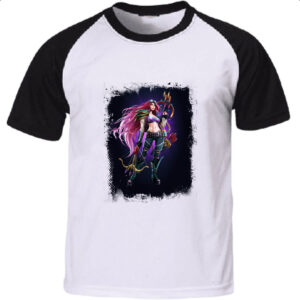Camiseta Raglan Empires and Puzzles Heroi Domitia