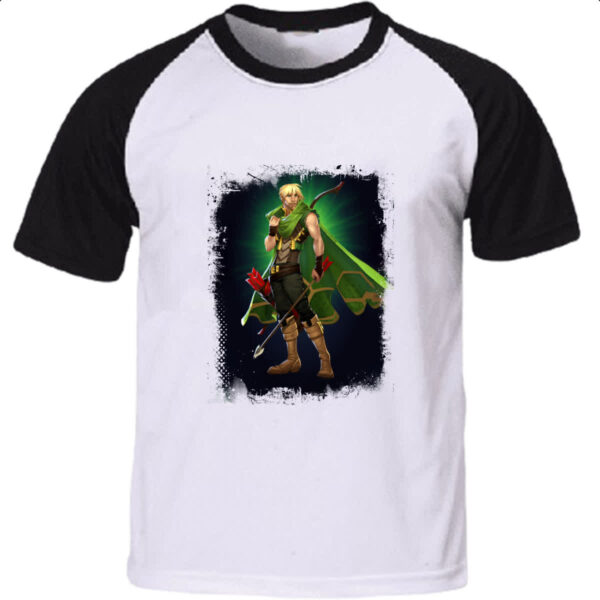 Camiseta Raglan Empires and Puzzles Heroi Gregorion