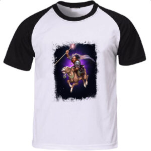 Camiseta Raglan Empires and Puzzles Heroi Grimble