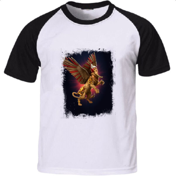 Camiseta Raglan Empires and Puzzles Heroi Khufu