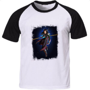 Camiseta Raglan Empires and Puzzles Heroi Lorde Loki