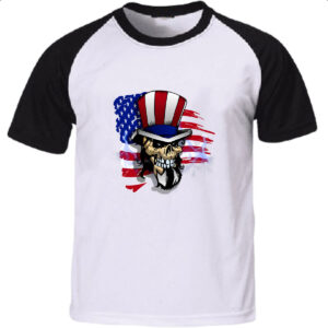 Camiseta Raglan American Skull