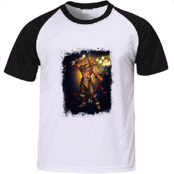 Camiseta Raglan Empires and Puzzles Heroi Motega