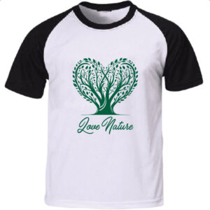 Camiseta Raglan Amo a natureza