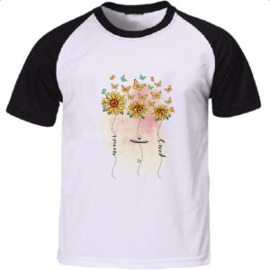 Camiseta Raglan Amor fe e paz