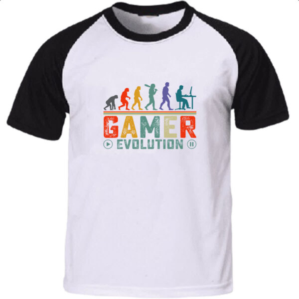 Camiseta Raglan Evolucao gamer