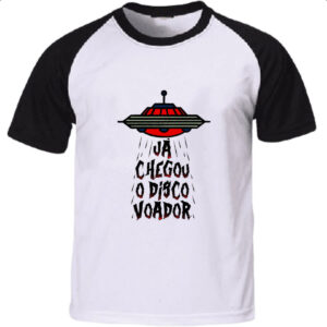 Camiseta Raglan Ja chegou o disco voador