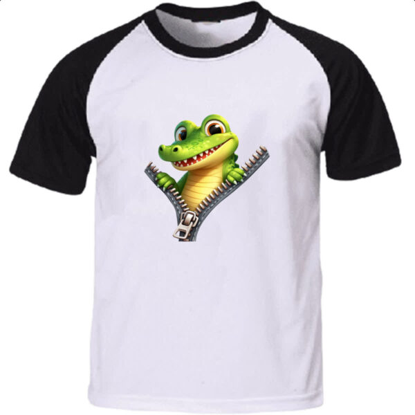 Camiseta Raglan Jacare no ziper
