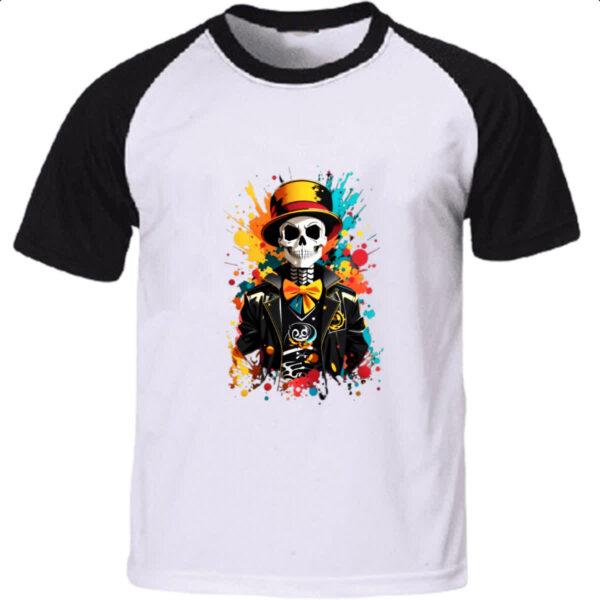 Camiseta Raglan Jack Skeleton Londres Street