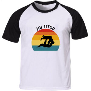 Camiseta Raglan Jiu-Jitsu Silhueta Sunset