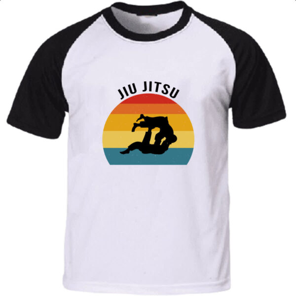 Camiseta Raglan Jiu-Jitsu Silhueta Sunset
