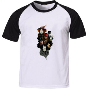 Camiseta Raglan Johnny Depp Characters