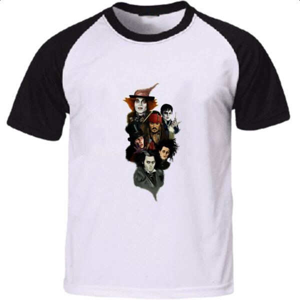 Camiseta Raglan Johnny Depp Characters
