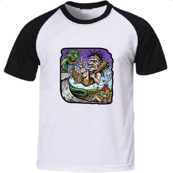 Camiseta Raglan Jurassic Skate