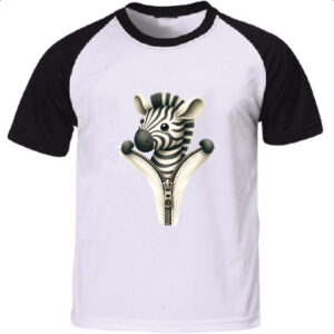 Camiseta Raglan Zebra no ziper